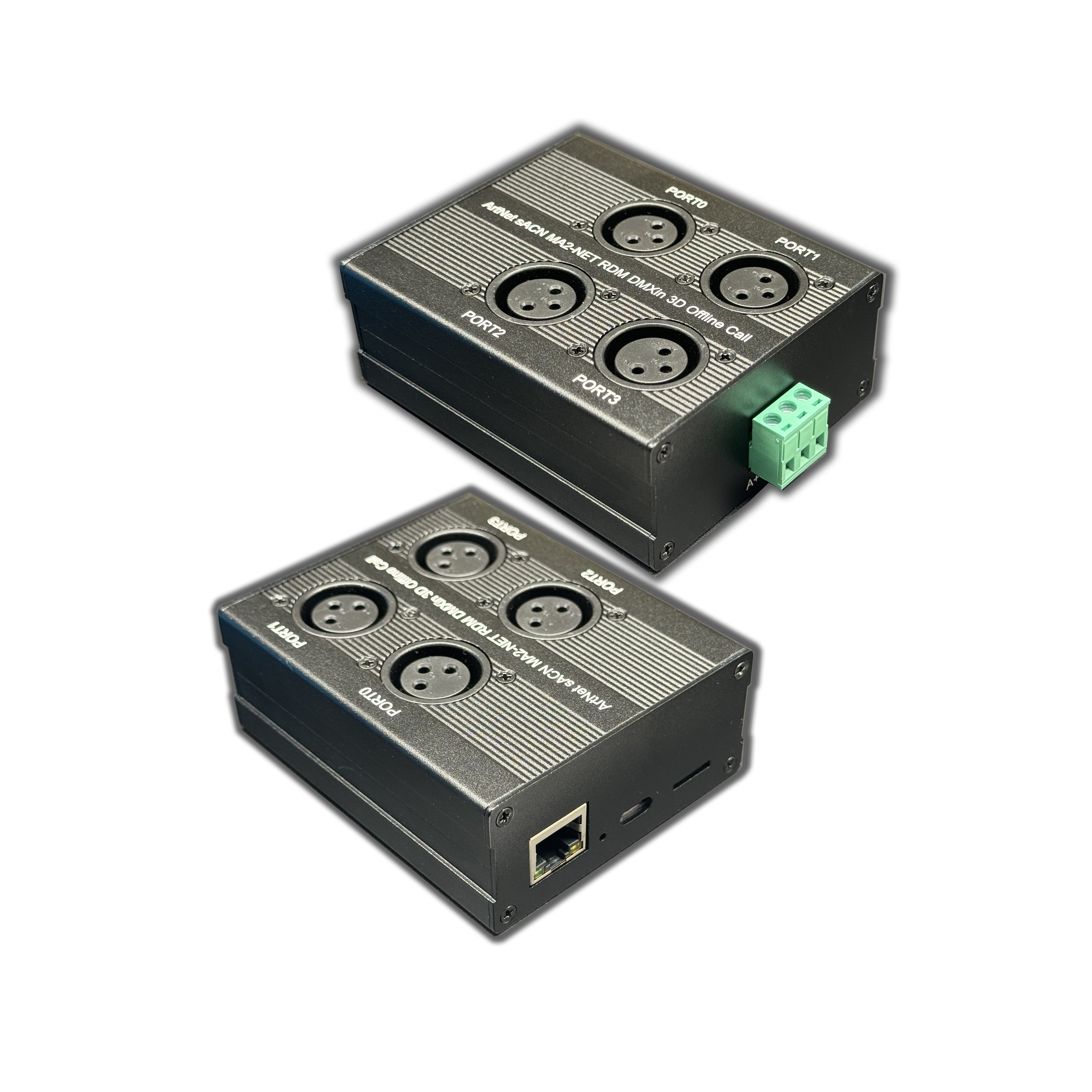 SL04 DMX controller box by DMX-USB.com front and back W-Box DMX Controller by DMX-USB.com